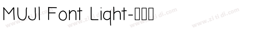 MUJI Font Light字体转换
